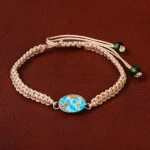 دستبند فیروزه زنانه کد 30516