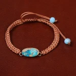 دستبند فیروزه زنانه کد 30517
