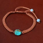 دستبند فیروزه زنانه کد 30519