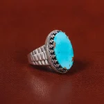 انگشتر فیروزه شجری مردانه کد 30521