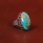 انگشتر فیروزه شجری مردانه کد 30522