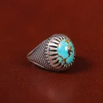 انگشتر فیروزه شجری مردانه کد 30525