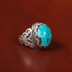 انگشتر فیروزه شجری مردانه کد 30528