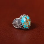 انگشتر فیروزه شجری مردانه کد 30530