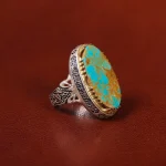 انگشتر فیروزه شجری مردانه کد 30539