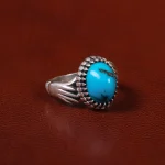 انگشتر فیروزه شجری مردانه کد 30547