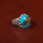 انگشتر فیروزه شجری مردانه کد 30550