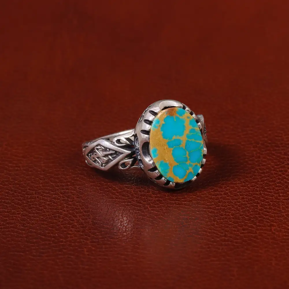 انگشتر فیروزه شجری مردانه کد 30551