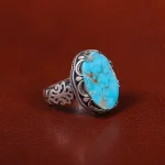 انگشتر فیروزه شجری مردانه کد 30553