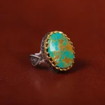 انگشتر فیروزه شجری مردانه کد 30556