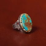 انگشتر فیروزه شجری مردانه کد 30557