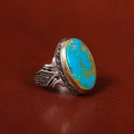 انگشتر فیروزه شجری مردانه کد 30563