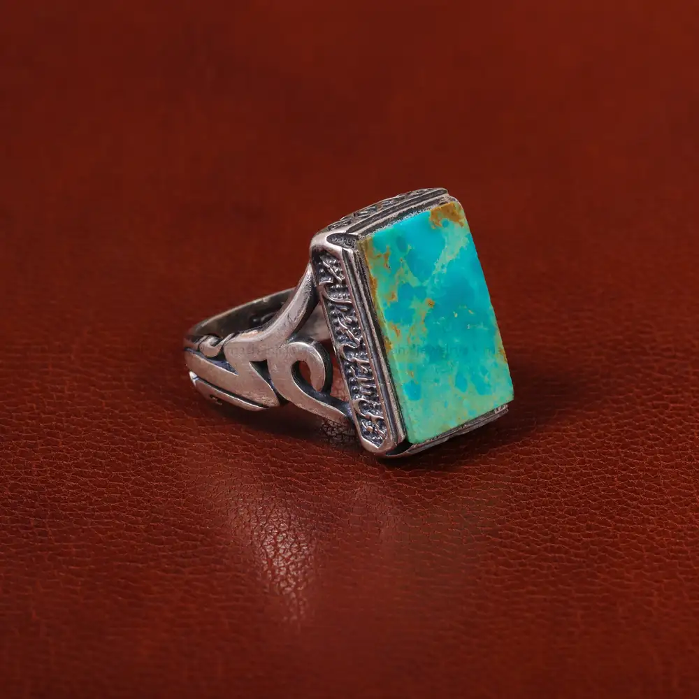 انگشتر فیروزه شجری مردانه کد 30566