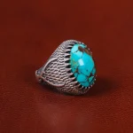 انگشتر فیروزه شجری مردانه کد 30587