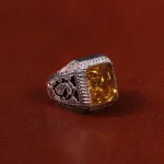 انگشتر سیترین مردانه کد 30605