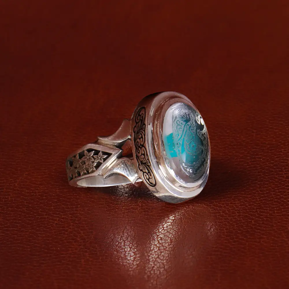 انگشتر دُر نجف مردانه کد 30608