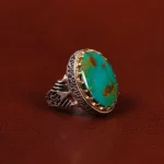 انگشتر فیروزه شجری مردانه کد 30612