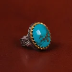 انگشتر فیروزه شجری مردانه کد 30617