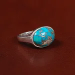 انگشتر فیروزه شجری مردانه کد 30618