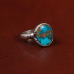 انگشتر فیروزه شجری مردانه کد 30638