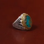 انگشتر فیروزه شجری مردانه کد 30646