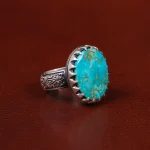انگشتر فیروزه شجری مردانه کد 30648