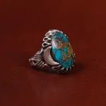 انگشتر فیروزه شجری مردانه کد 30654