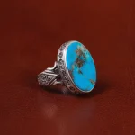 انگشتر فیروزه شجری مردانه کد 30657