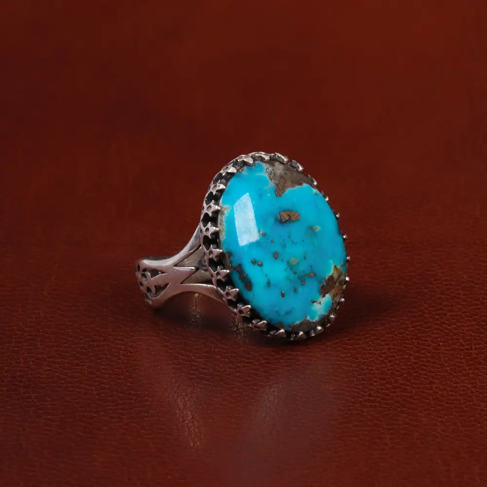 انگشتر فیروزه شجری مردانه کد 30664