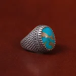 انگشتر فیروزه شجری مردانه کد 30680