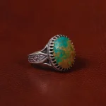 انگشتر فیروزه شجری مردانه کد 30685