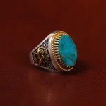 انگشتر فیروزه شجری مردانه کد 30686