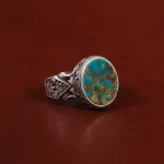 انگشتر فیروزه شجری مردانه کد 30707