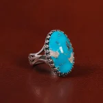 انگشتر فیروزه شجری مردانه کد 30714