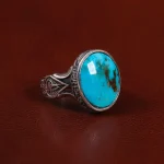 انگشتر فیروزه شجری مردانه کد 30721