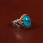 انگشتر فیروزه شجری مردانه کد 30727