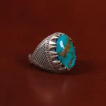 انگشتر فیروزه شجری مردانه کد 30729