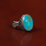 انگشتر فیروزه شجری مردانه کد 30735