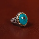 انگشتر فیروزه شجری مردانه کد 30749