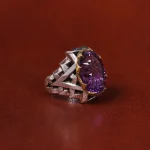 انگشتر آمیتیست مردانه کد 30759
