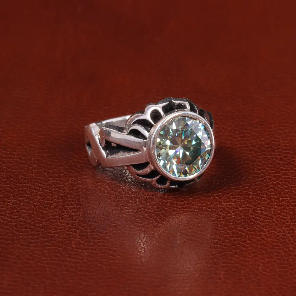 انگشتر موزانایت مردانه کد 30767