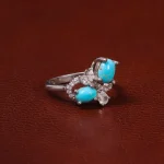 انگشتر فیروزه شجری زنانه کد 30779