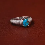 انگشتر فیروزه شجری زنانه کد 30819