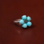 انگشتر فیروزه عجمی زنانه کد 30856