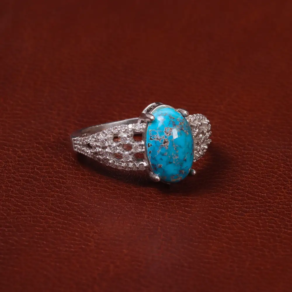 انگشتر فیروزه شجری زنانه کد 30876