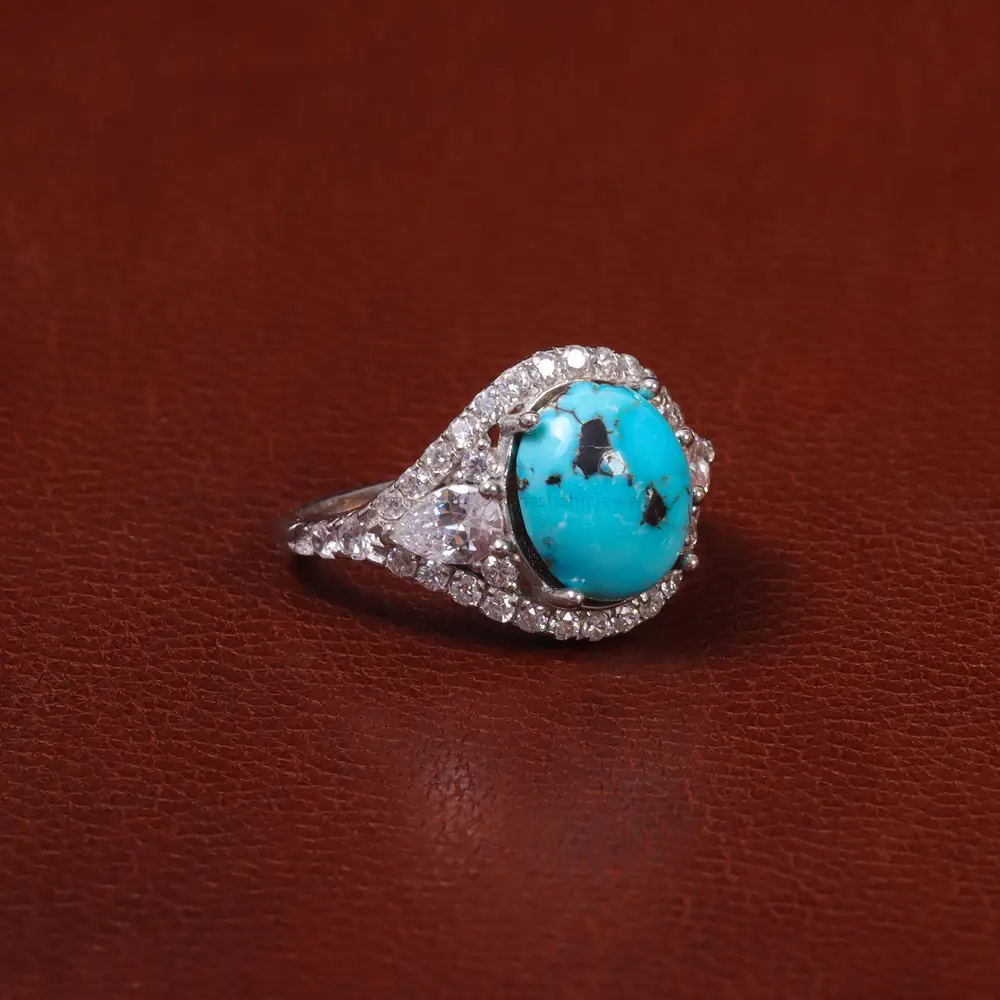 انگشتر فیروزه شجری زنانه کد 30884