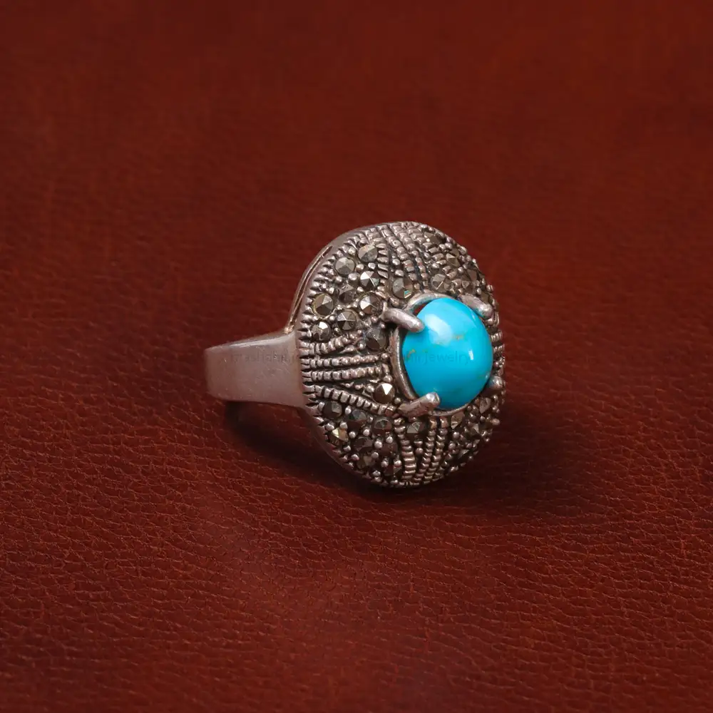 انگشتر فیروزه شجری زنانه کد 30890