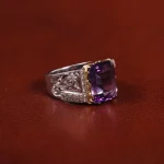 انگشتر آمیتیست مردانه کد 30923