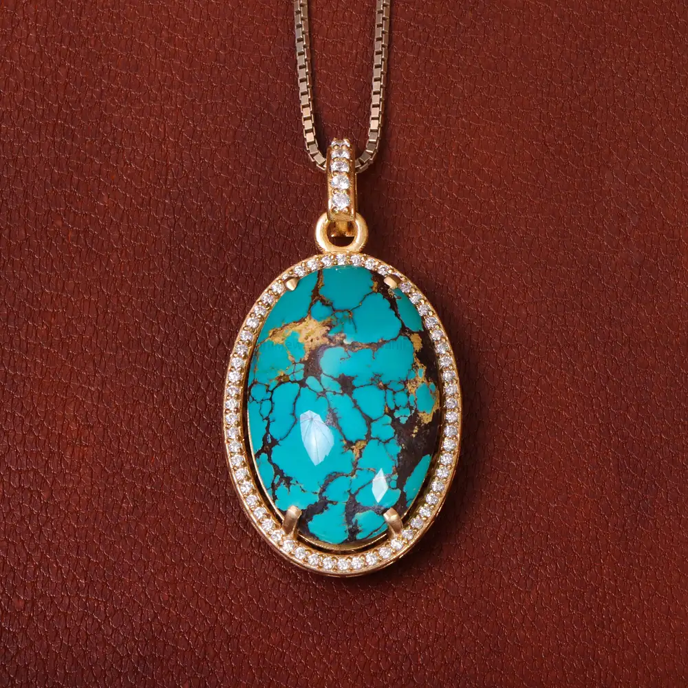 گردنبند فیروزه زنانه کد 30981