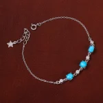 دستبند فیروزه زنانه کد 30990